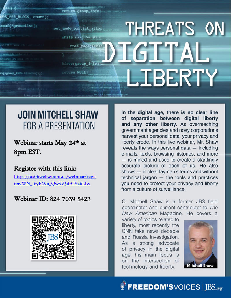 Showing of: Threats on Digital Liberty (JBS)